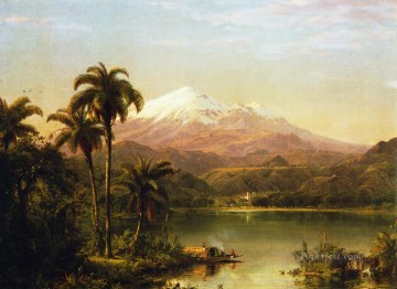  paisajes Pintura al %C3%B3leo - Paisaje de Tamaca Palms2 Río Hudson Paisajes de la Iglesia Frederic Edwin